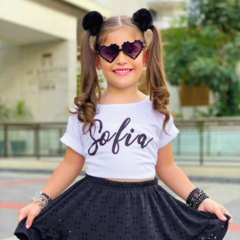 Camiseta infantil personalizada nome