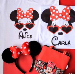 Camiseta infantil Minnie óculos - comprar online