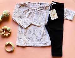 Conjunto De Algodón - Remera + Pantalón con Puño - MODELO NORDICO