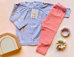Conjunto De Algodón - Remera + Pantalón con Puño - MODELO PANDA