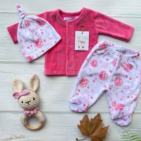 Ajuar de Plush Coral Bata Lisa