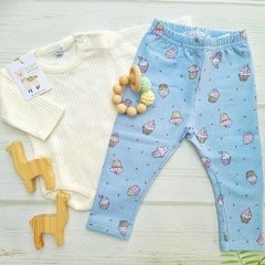 Calza Frizada Estampada - HELADITOS PASTEL - comprar online