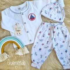 Ajuar Velero 3 piezas bordado - comprar online