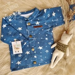 Campera de Frisa Con Botones Estrellada
