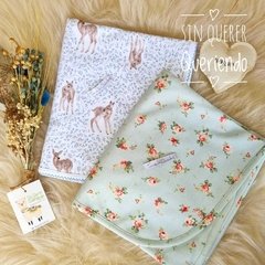 Manta Doble de Algodón - Modelo Magnolia Aqua - comprar online