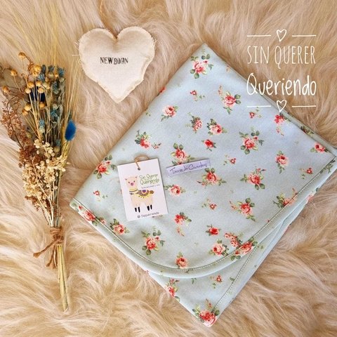 Manta Doble de Algodón - Modelo Magnolia Aqua