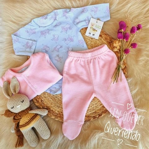 Conjunto de Plush 3 Piezas: BODY + RANITAS + SAQUITO CON BROCHES