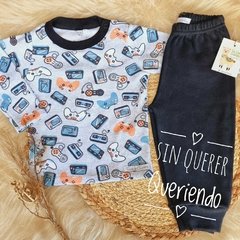 Conjunto de Algodón - Remera + Pantalón con Puños- Playstation
