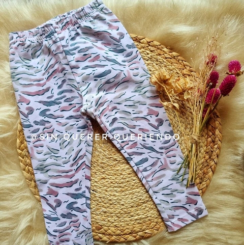Calza de Algodón Estampada Leopardo