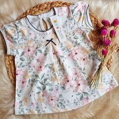 Remera Vestido Roma con Puntilla y bordado Picot