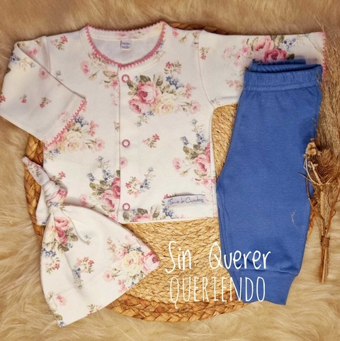 Ajuar 3 Piezas Estampado Mini Bouquet