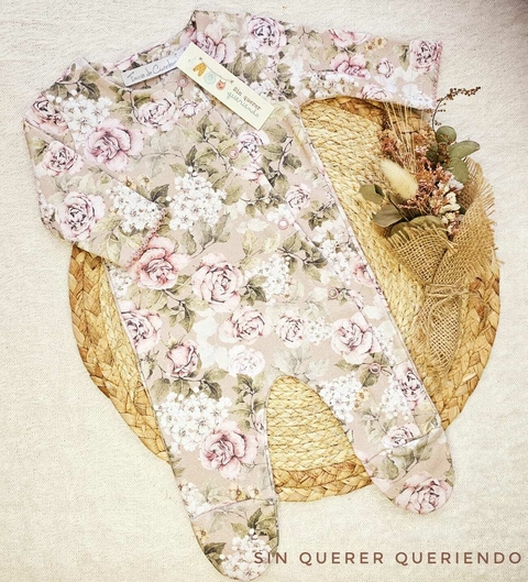 Enterito de Algodón Cruzado - Rosas Vintage