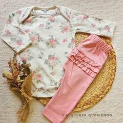 Body Estampado Floral + Calza con Volados lycra - comprar online