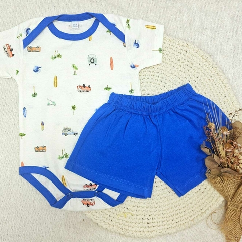 Conjunto Body Americano + Short - Combi Azul Francia - comprar online