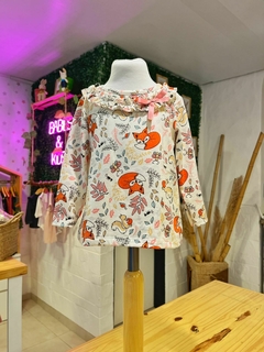 Camiseta manga larga ''Zorritos y ardillas'' - comprar online