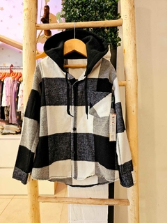 Camisa de lanilla ''Cuadros casual'' con capucha
