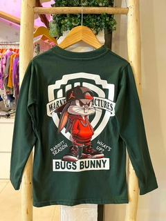 Camiseta manga larga ''Bugs bunny verde''