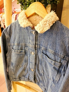 Campera de jean con corderito sheep - comprar online