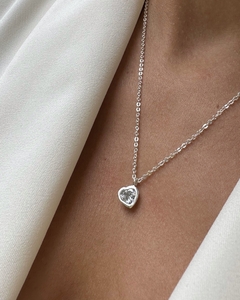 Collar De Dios corazón cristal