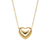 Collar corazón dorado