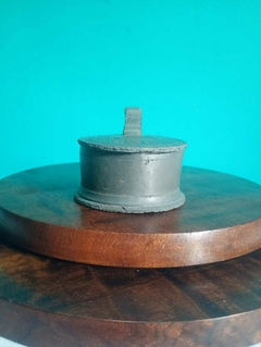 Antigo saleiro com tampa em estanho - JS X MG