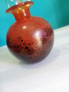 Imagem do FLACON DE PARFUM - perfumeiro vazio em vidro tonalidade vermelha alanrajada - Glass Studio