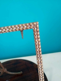 Antigo Porta Retrato Retangular em Bronze na internet