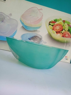 Imagem do Conjunto de tigela / saladeira e bowls em vidro Satine em forma de maçã - Indonésia