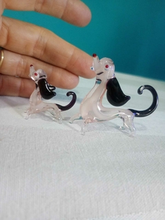 Esculturas de cachorros em vidro estilo murano - comprar online