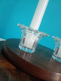 Antigo e delicado porta velas / castiçais vidro em forma de flor na internet