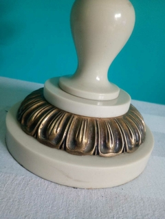 Antiga e grande luminária/ lanterna marroquina em latão e vidro - loja online