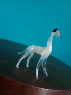 Cachorro da raça Galgo em vidro estilo murano - Achados e Encantos
