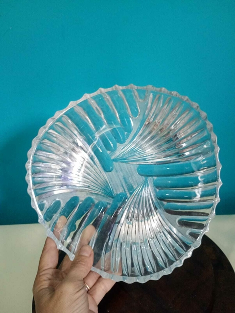 Antiga e rara fruteira / centro de mesa em vidro