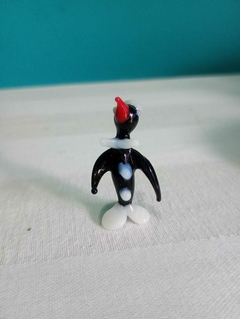 Delicado pinguim estilo murano - Achados e Encantos