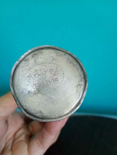 Imagem do Antiga Floreira / Vaso Em Estanho Artpel Bolívia