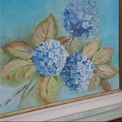 O.s.t com Moldura Hortências Azuis (assinada) na internet