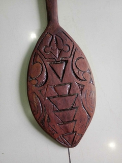 Remo decorativo em madeira indígena - loja online