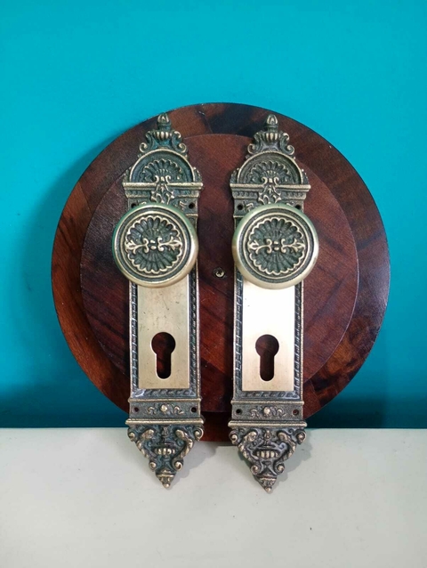 Par de Espelho / acabamento fechadura em bronze 27 cm - comprar online