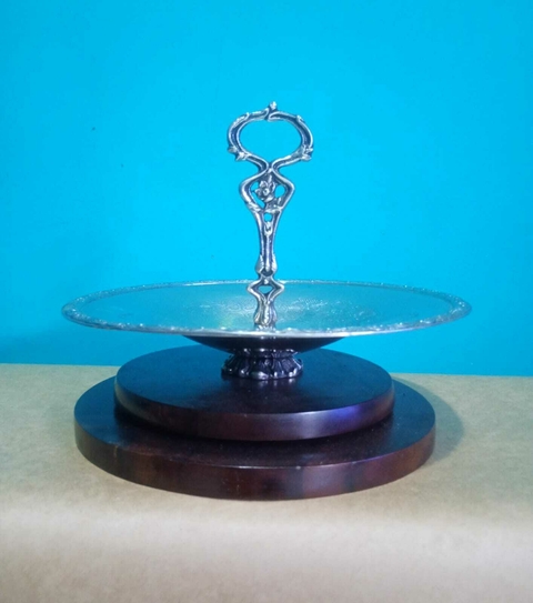 Antigo centro de mesa / fruteira banho de prata - comprar online