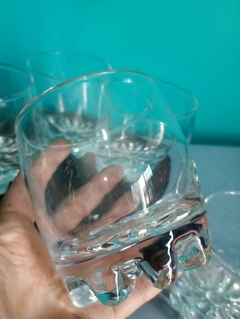 Jogo com 6 copos para whisky em vidro - Achados e Encantos