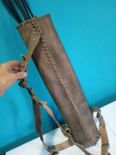 Antiga aljava em couro Com alça dupla estilo mochila - comprar online