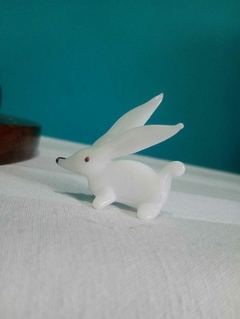 Escultura de coelho em vidro estilo murano - comprar online
