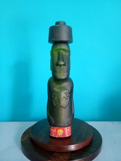 Antiga garrafa de vidro Pisco Reservado Moai - comprar online