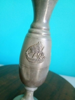 Antiga Floreira / Vaso Em Estanho Artpel Bolívia - Achados e Encantos