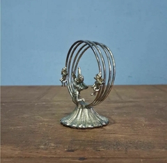 Antigo Porta Guardanapo Circular Espessurado a Prata Anjinho na internet