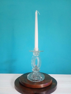 Antigo Castiçal / Porta Vela em demicristal - comprar online