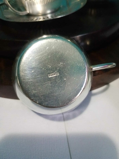 Antigo jogo de suportes para xícaras com pires - Prata Wolff - loja online