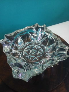 Antigo e lindo cinzeiro em demi cristal retangular - comprar online