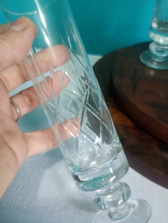 Jogo de taças / flutê em cristal lapidado 6 unidades - comprar online