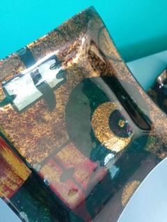 Par de pratos decorativos em vidro - Artglass - comprar online